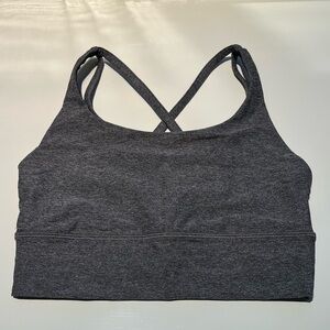Lululemon grey sports bra w/ back strappy detail